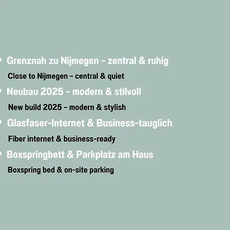 In - & Quiet - Terrace And Large Windows - Incl Parking, Fast Wifi, Box-spring Bed, Washer & Dryer, Netflix * Kranenburg (North Rhine-Westphalia)