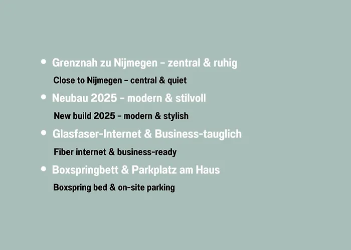 In - & Quiet - Terrace And Large Windows - Incl Parking, Fast Wifi, Box-spring Bed, Washer & Dryer, Netflix * Kranenburg (North Rhine-Westphalia)